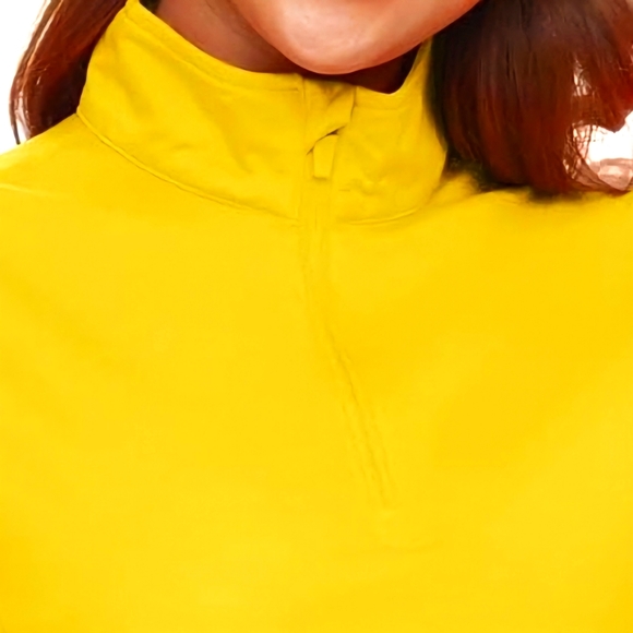 CRYSULLY Women's Sun Protection 1/4 Zip Long Sleeve Hiking Shirt -size S, Yellow - Picture 7 of 9